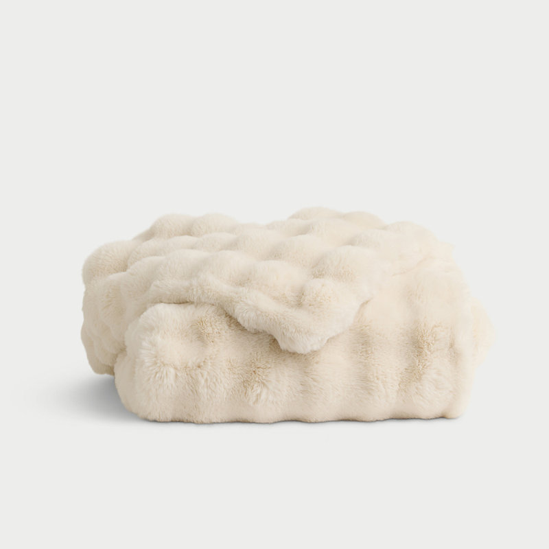 Bubble Cuddle Blanket, Creme