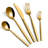 Superior Gold Stainless Steel Flatware Set - 2-Pack 30-Piece Modern Cutlery Set - Durable Silverware for Kitchen & Dining - Includes Tableware Utensils - System Default