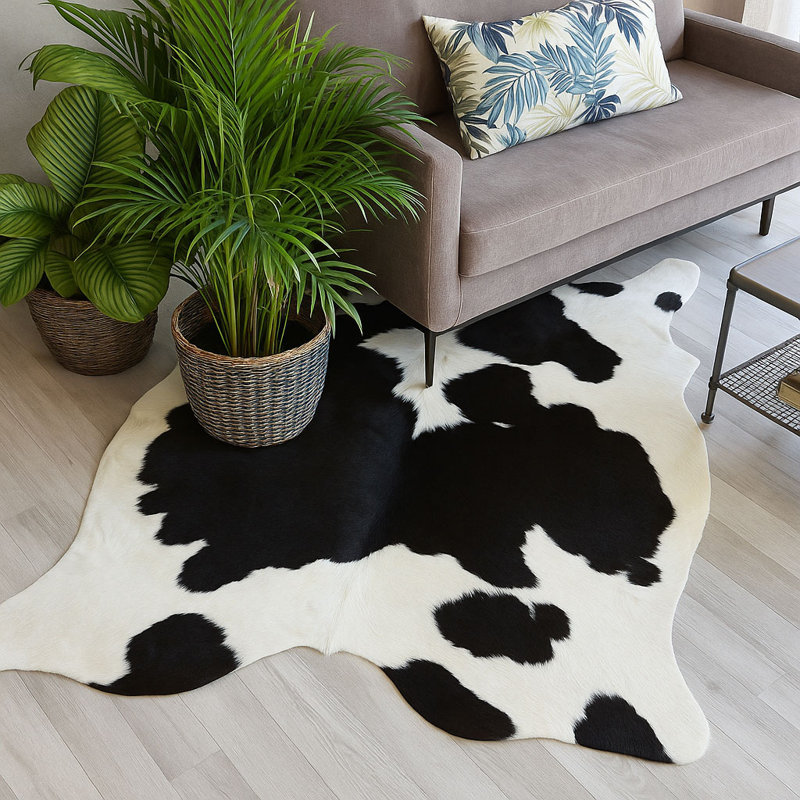 Amerigo Cowhide Southwestern Indoor Rug, Novelty 6' x 8'