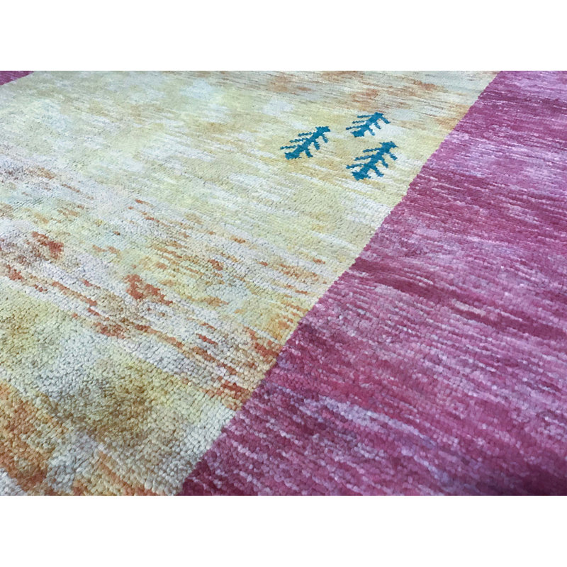 Hand-Knotted High-Quality Red Area Rug