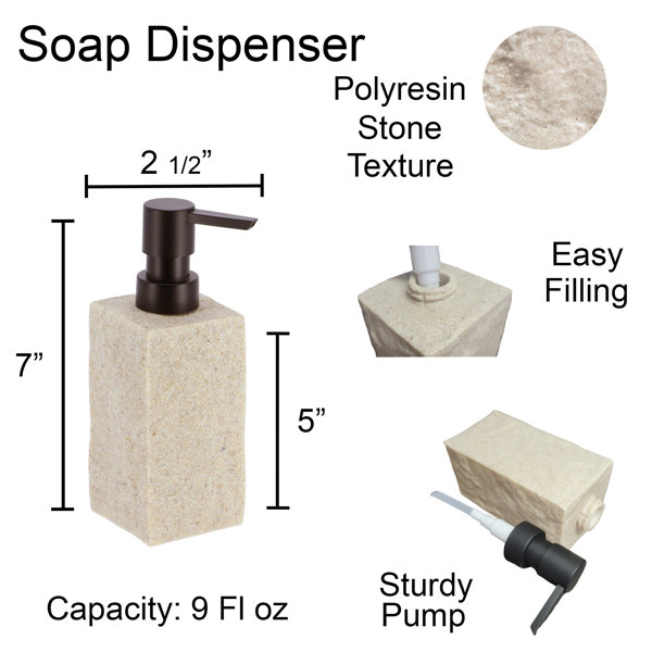 Hand-Sculpted Resin Soap Dispenser Round – CÔTE À COAST