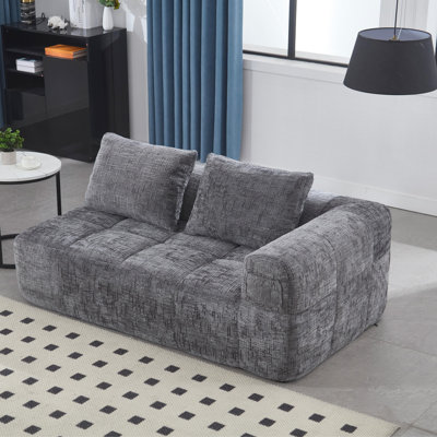 Canapé modulaire Boneless Minimalist en tissu de présentation de qualité supérieure résistant au froissement avec une conception ergonomique