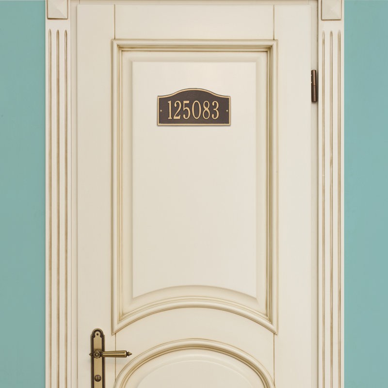 Rolling Hills 1-Line Wall Address Plaque, Bronze and Gold, Yes