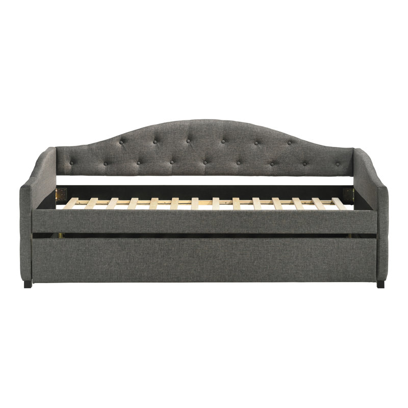 Lit de jour simple avec couchette Madeira, Gris