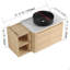 Meuble-lavabo mural 42 po avec lavabo d'art en céramique et 1 tablette de rangement, 2 portes à fermeture douce, emballage KD, contreplaqué