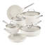 Kitchenaid Hard Anodized Ceramic Nonstick Cookware Pots And Pans Set, 10 Piece, Porcelain White