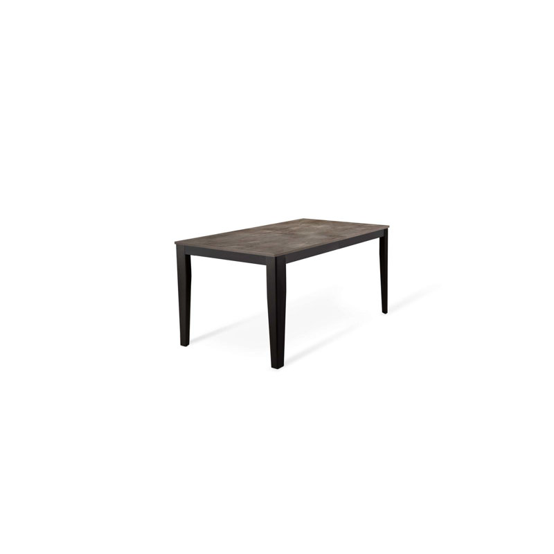Nithilan Extendable Oak Rectangular Dining Table, Grey, Black
