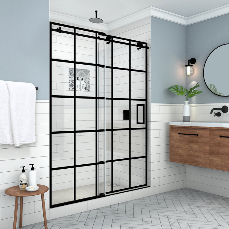 Kamaya XL 52-56" W x 80" H Single Sliding Frameless with StarCast by EnduroShield