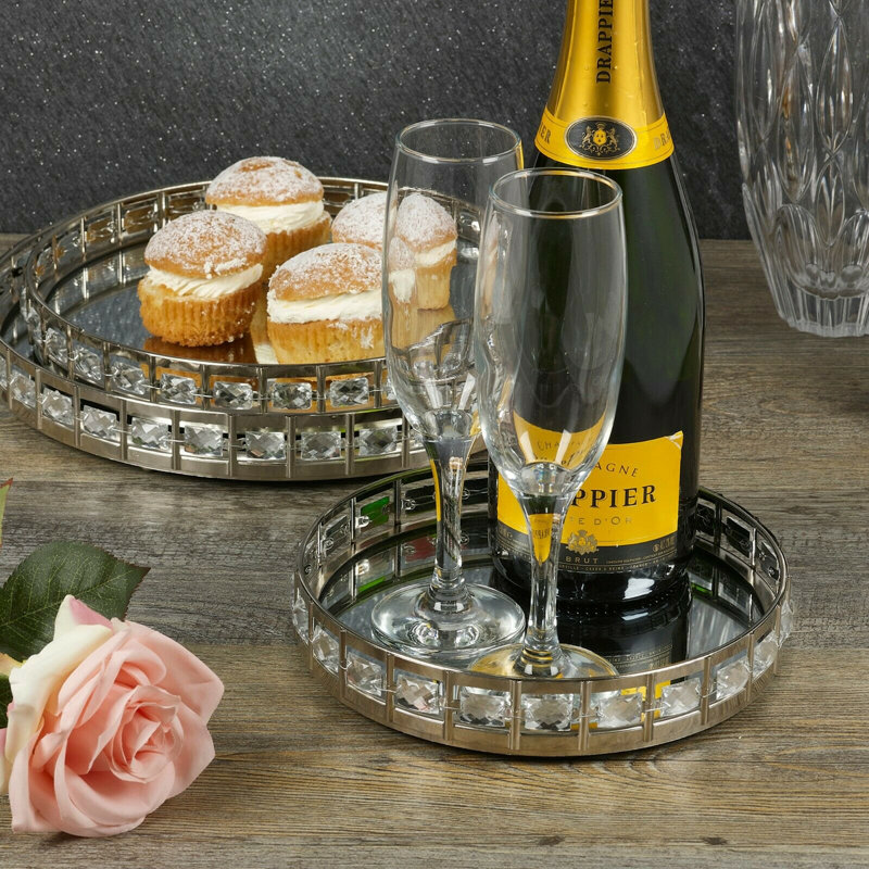 Whitten Silver Tray, 4cm H x 25cm W x 25cm D