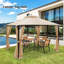 Dessus de remplacement de pavillon de jardin 10 x 12 pieds avec évent et trous de drainage-104470443