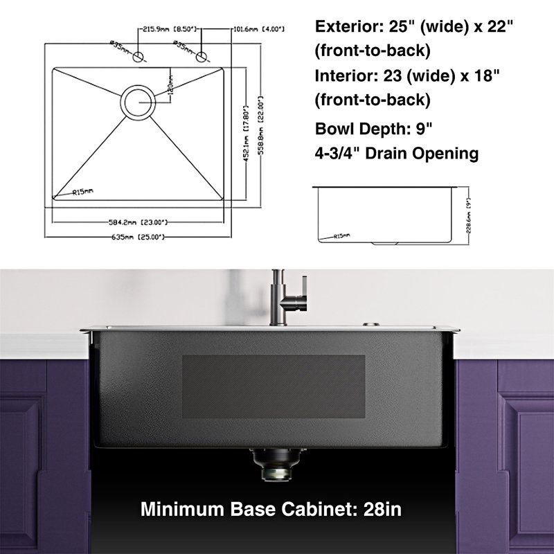Topmount Kitchen Sink