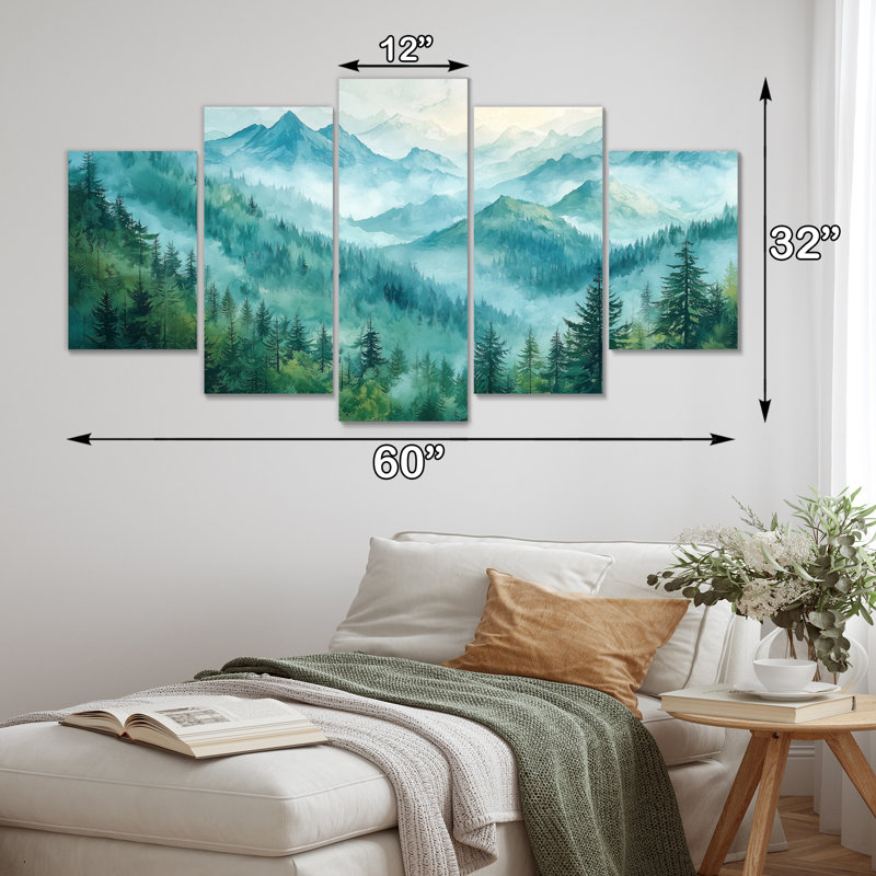«Northlake», art mural «Peaks» - diamant, ensemble d'art mural traditionnel