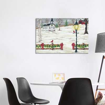 Christmas Lamppost by Lisa Kennedy - Wrapped Canvas Gallery-Wrapped Canvas Giclée