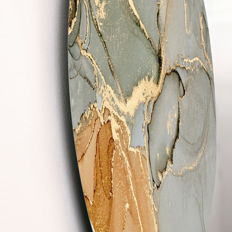 Brown Luxury Abstract Fluid Art IV " Brown Luxury Abstract Fluid Art IV ", 29" H x 29" W x 1" D