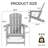 Two in a set  Adirondack Chair with Cup Holder All-Weather Reclining Chair for Patio Deck Backyard and Poolside-114222260