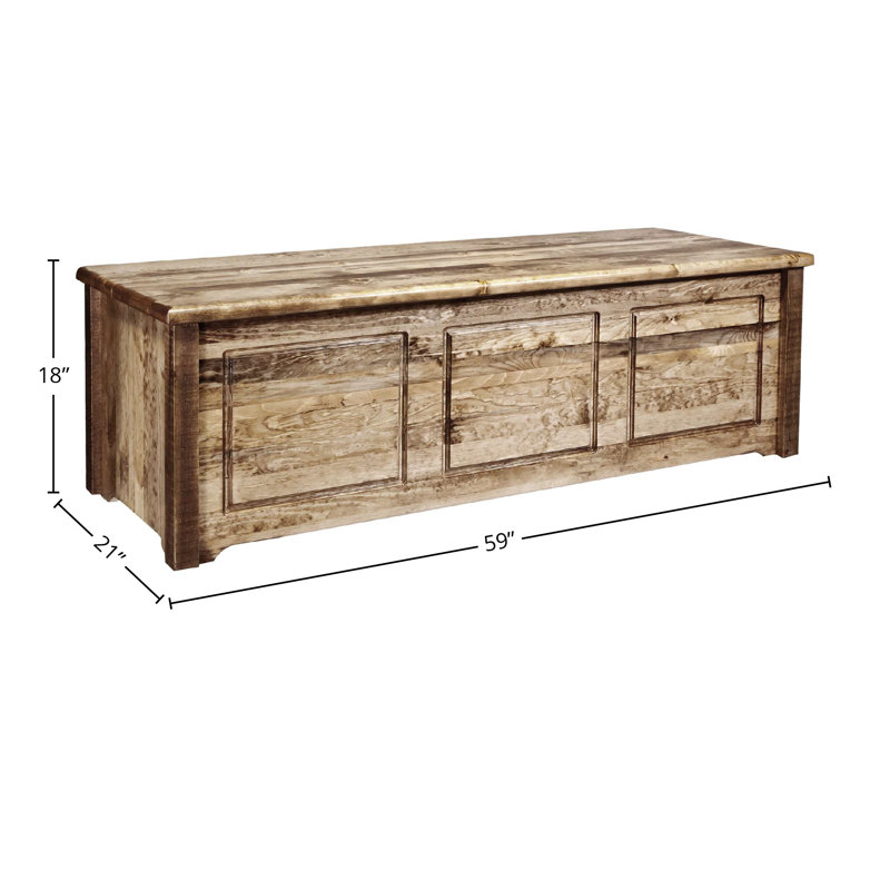 Early American Pine 59'' Handcrafted Blanket Chest
