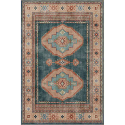 Tapis cubique à motif floral multicolore lavable à la machine