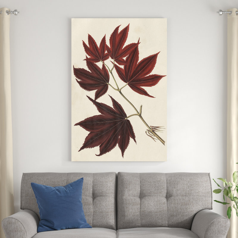 Feuilles d'érable japonaises III, H 48 po x l 32 po x P 1,25 po