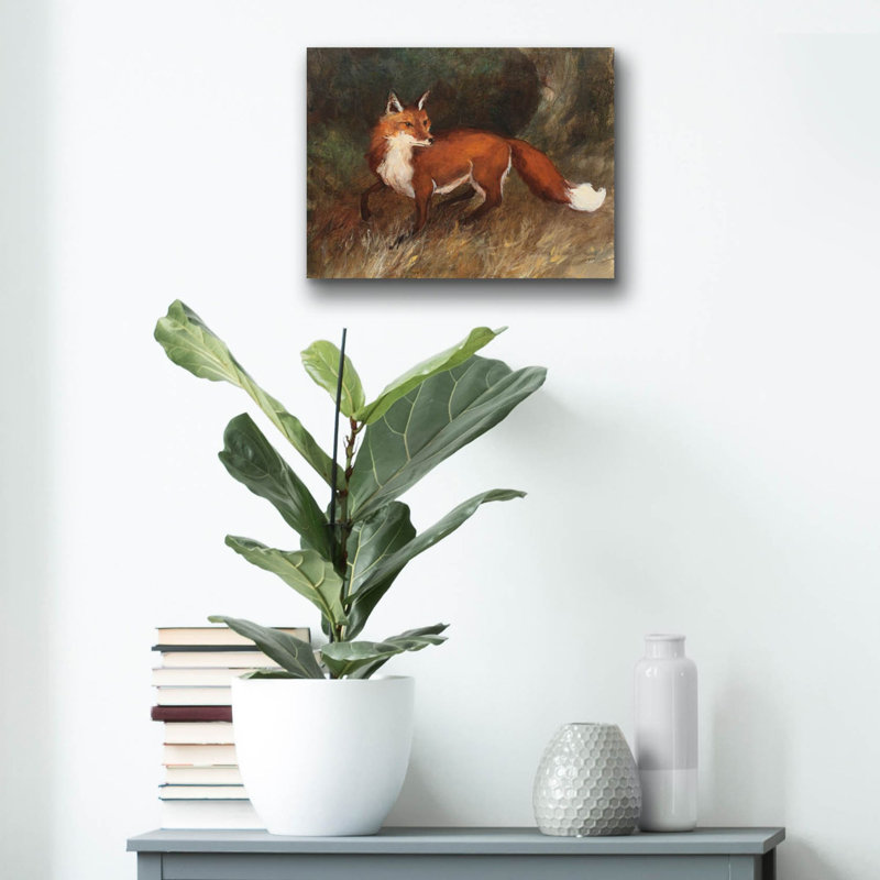 «Forest Fox» par Julia Purinton, art mural en verre acrylique, H 12 po x l 16 po x P 0,13 po