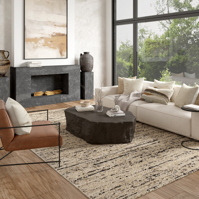 Tapis d'intérieur 100% laine Ambrose, 9 pi x 12 pi
