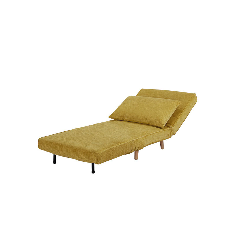 Canapé-lit - Canapé-lit 3 en 1, H 32,76 po x l 30,71 po x P 36,68 po, Jaune moutarde clair