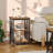17 Stories Living Room Coffee Table Set of 3, Industrial Triangular-Design Coffee Table and 2 End Side Tables, 3 Piece Living Room Table Set with Large Storage for Apartment Home-1310632521