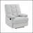 Reclining Chair With Light Gray Velvet Upholstery And Square Tufted Back, Perfect For Relaxation And Comfort-639787368