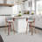 Romarin Swivel Counter or Bar Height Bar Stool with Arms and Footrest in Faux Leather, Wood-879254842-879254841-879254847