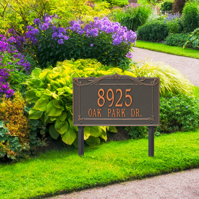 Plaque d'adresse sur 2 lignes Signature Series, Cuivre, Cuivre forgé