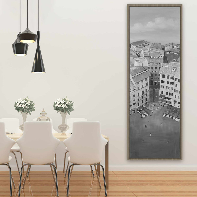 Toile encadrée monochrome Siena City | Décoration intérieure