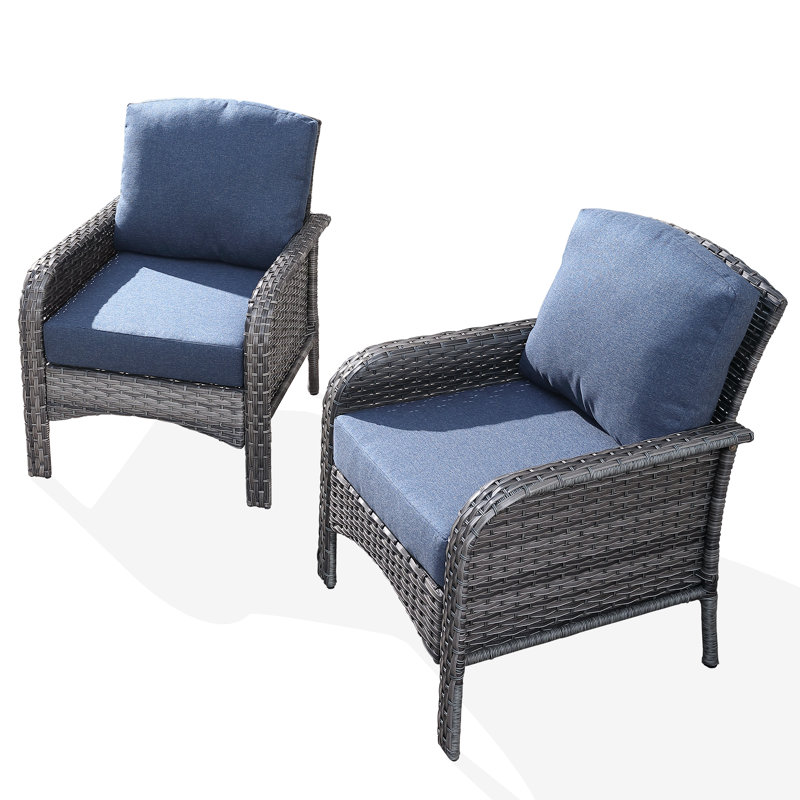 Areliz Outdoor Club Chair, Blue