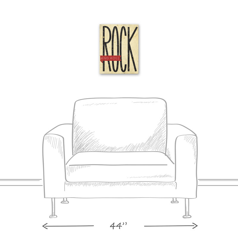 Art sur toile tendue Rock and Roll, H 20 po x l 16 po x P 1,25 po