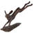Statue de jardin sautant