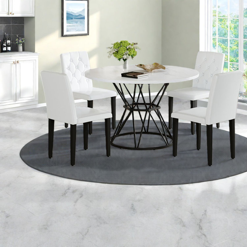 Dining Table Sets(must Include Both Table And Chair), 5 Piece Mdf Modern Kitchen Set