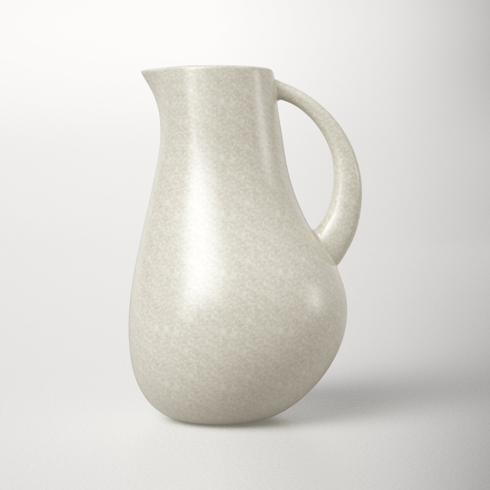 Borgen Stoneware Pitcher, Muslin