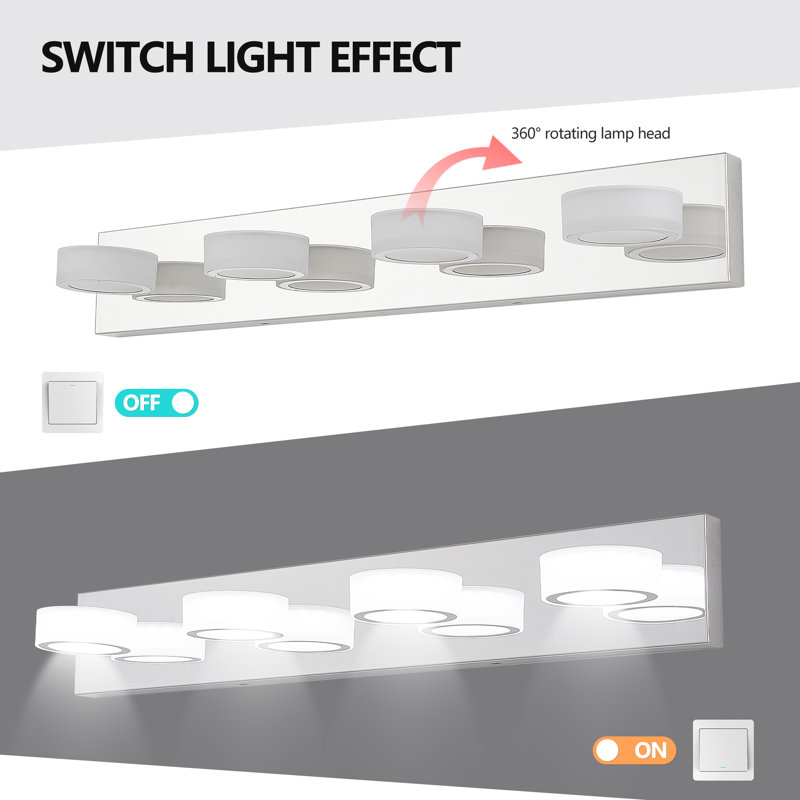 Luminaire de salle de bain 4 lumières DEL Modern
