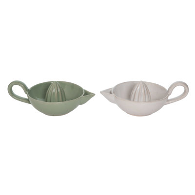 Transpac Ceramic Citrus Juicer Set of 2 Spring Home Decorations