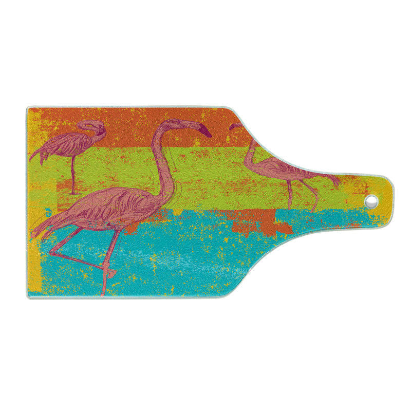 Multicolore planche à découper Ambesonne Flamingo