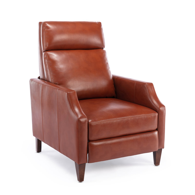 Ainka 28.25'' Wide Manual Standard Recliner, Caramel Faux Leather