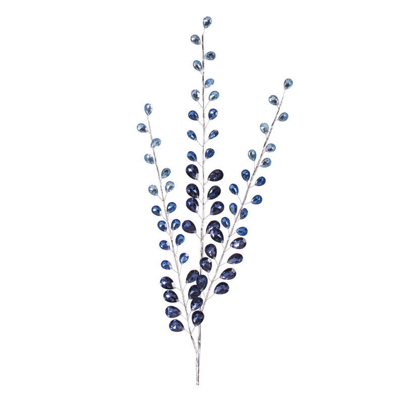 Jeté de perles Jewel (ensemble de 4), Bleu, argent