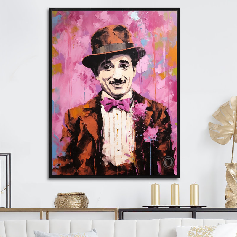 Décoration chocolat chocolat Chaplin II - Celebrity_105725, H 40 po x l 30 po x P 1,5 po, Cadre flottant noir