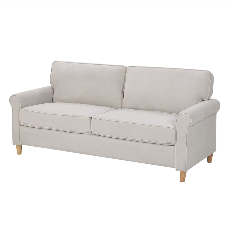 Barrera 3 Seater Velvet Sofa, Beige