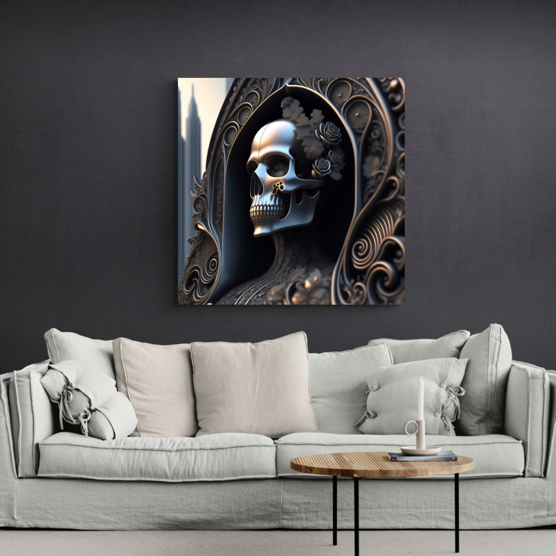 «Skull Crown» par Stephen Chambers - photographie sur toile tendue, H 18 po x l 18 po x P 1,5 po