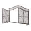 Stylish Fireplace Guard, Iron With Design, 31.62" H X 43.25" W, Matte Black 2 Access Doors, Finish
