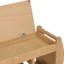 Banc rétro avec finition naturelle - Confortable et élégant et bois d'hévéa pour divers espaces de vie dans le rangement de décoration intérieure Conception moderne pour utilisation avec siège rembourré caché
