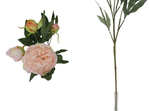 Artificial Light Pink Peony Stems
