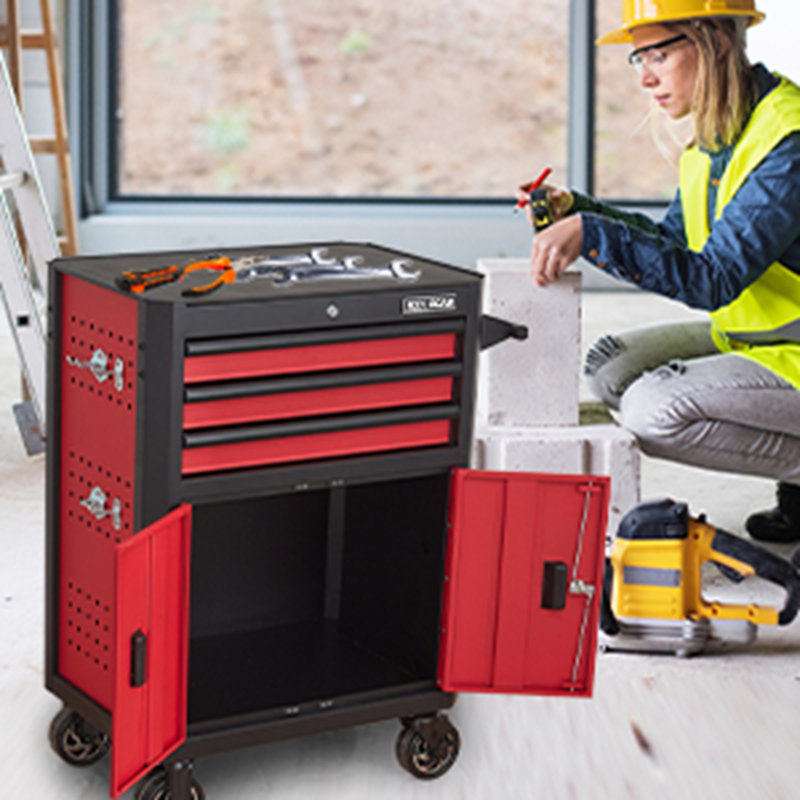 3-Drawer Rolling Tool Chest with Wheels, Liners and Locking System