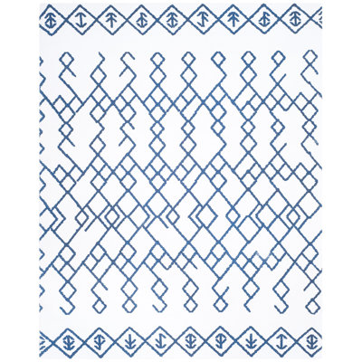 Tapis géométrique en coton tissé à la main Burrell Cedar Brook