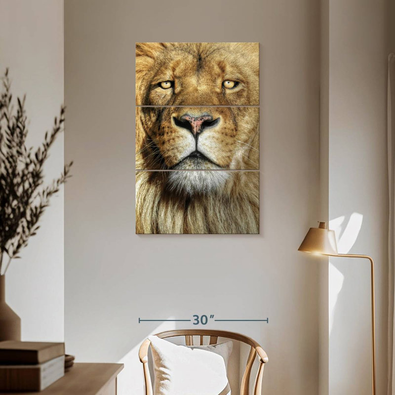 Tête de lion épique Brampt, H 57 po x l 36 po