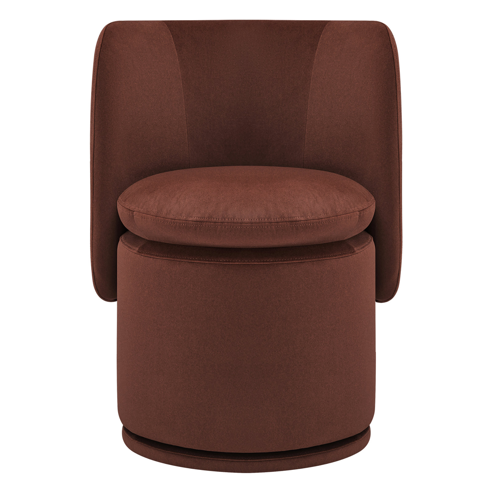 Adrielle Swivel Linen Dining Chair, Polyester Brick